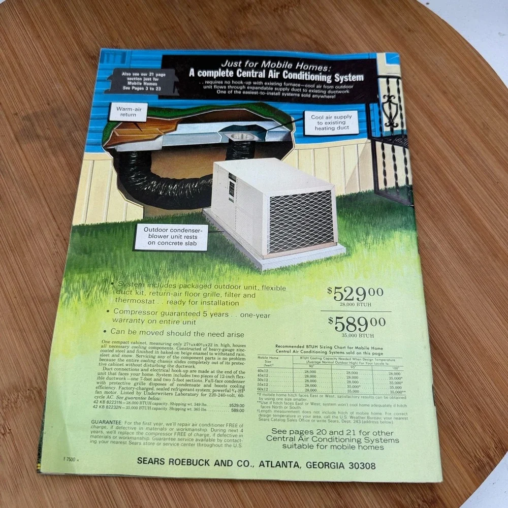 Accessories for Mobile Homes RV and Camping 1973 Sears Catalog